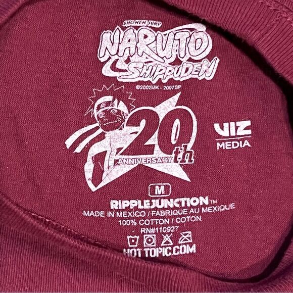 Naruto Gaara 20th Anniversary Edition Graphic Tee Shirt / Size M - Picture 4 of 4